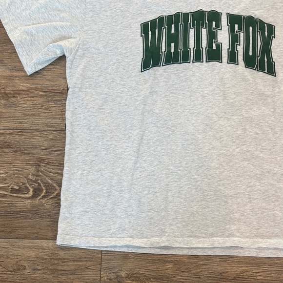White Fox Decade Classics Varsity Oversized Tee Grey Marle Women's Size L / XL - Picture 5 of 10